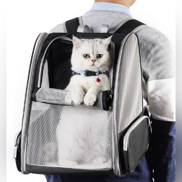 Texsens Pet Backpack Carrier for Small Cats or Dogs. Beige.Like new, never use. - Picture 3 of 6